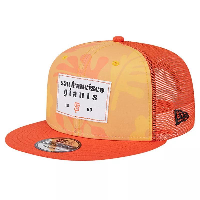 New Era Mens Orange San Francisco Giants Bikini Bottom Trucker 9FIFTY Snapback Hat Product Image