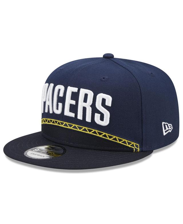 Mens New Era Indiana Pacers 2022/23 City Edition Official 9FIFTY Snapback Adjustable Hat, Blue Product Image