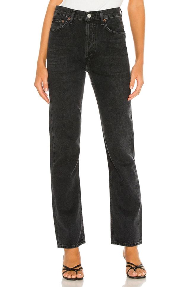 AGOLDE Wilder Straight Leg Jeans In Schwarz Product Image