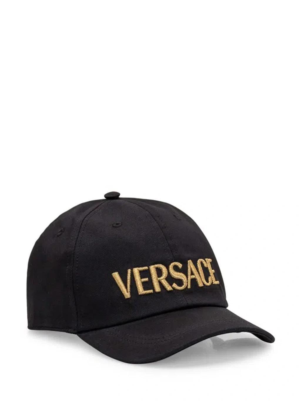 VERSACE Cappello-58 Nd  Male In Blackoro Product Image