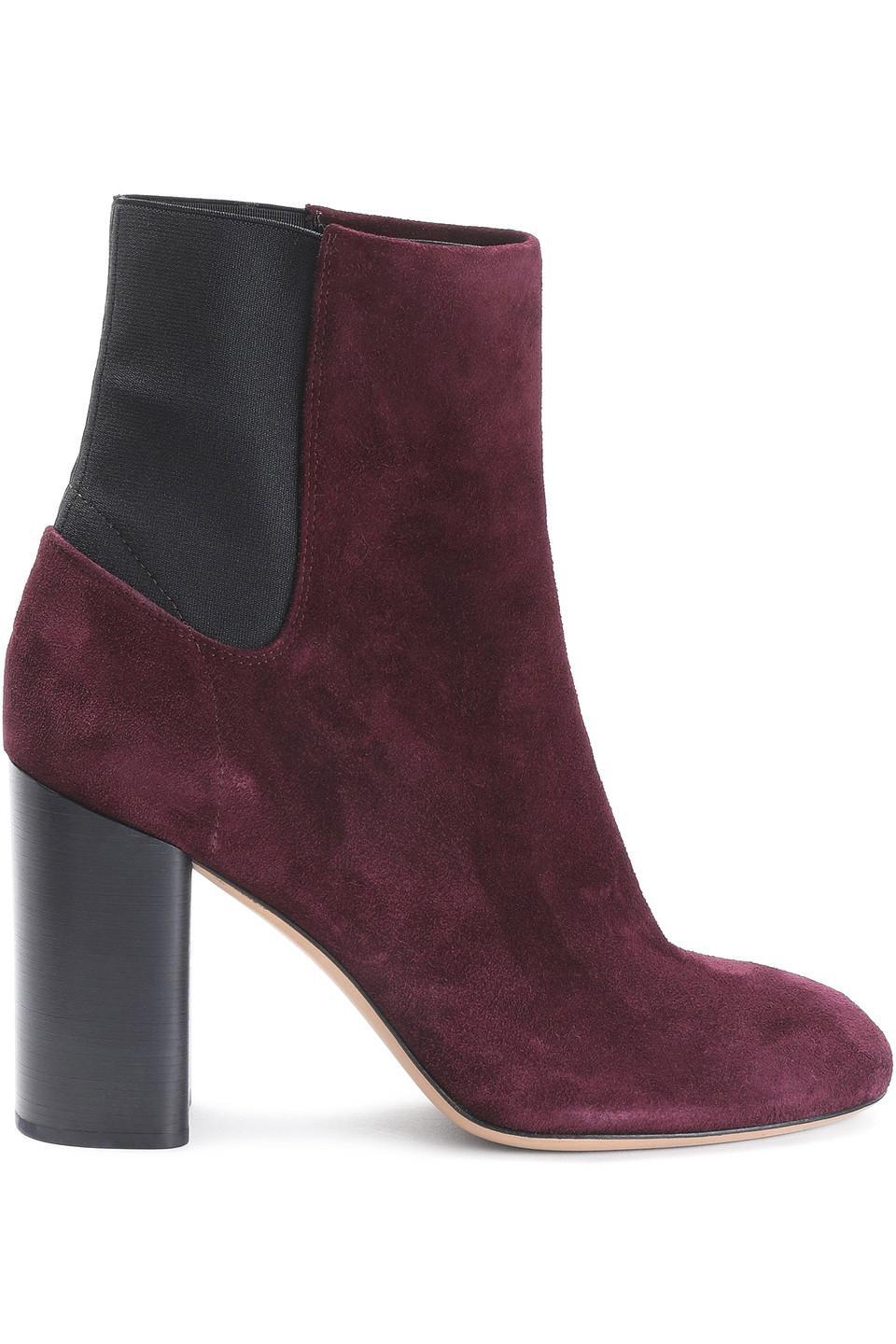 Agnes Suede Ankle Boots In Burgundy product image