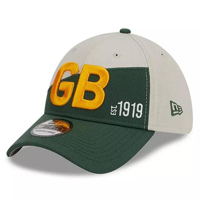 Mens New Era Cream/Green Green Bay Packers 2023 Sideline Historic 39THIRTY Flex Hat Product Image