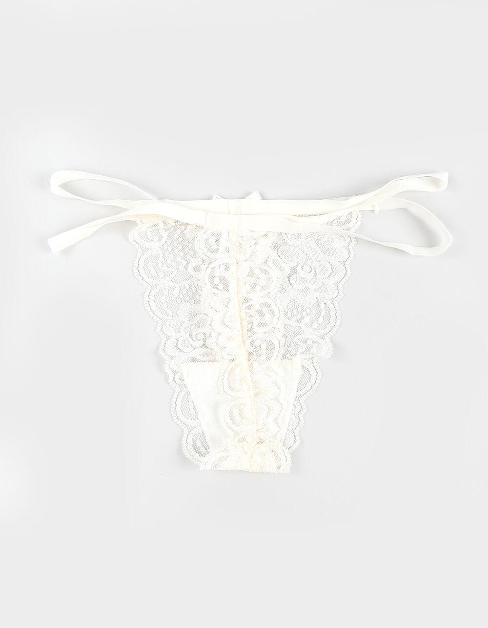 FULL TILT Double Side Strap Lace Thong Product Image