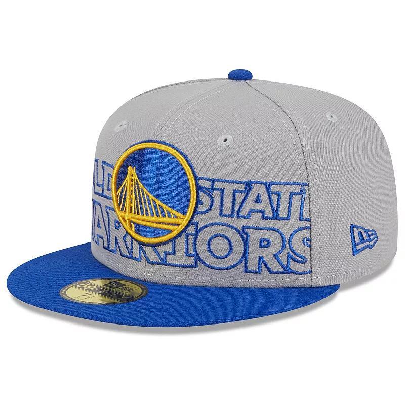 Mens New Era Gray/Royal Golden State Warriors 2023 NBA Draft Two-Tone 59FIFTY Fitted Hat Product Image