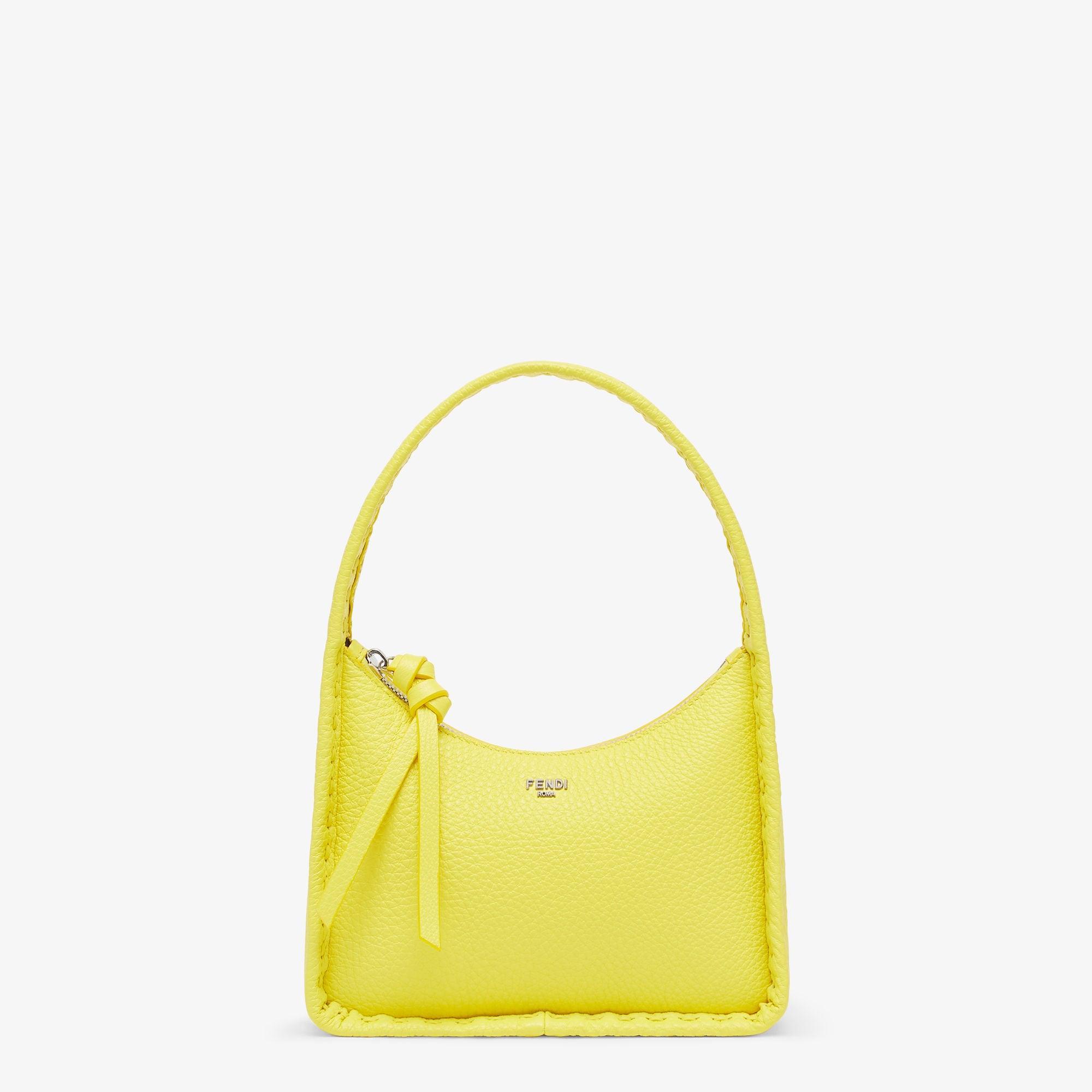 Mini FendessenceSmall acid yellow Selleria bag with 264 hand-sewn topstitches Product Image