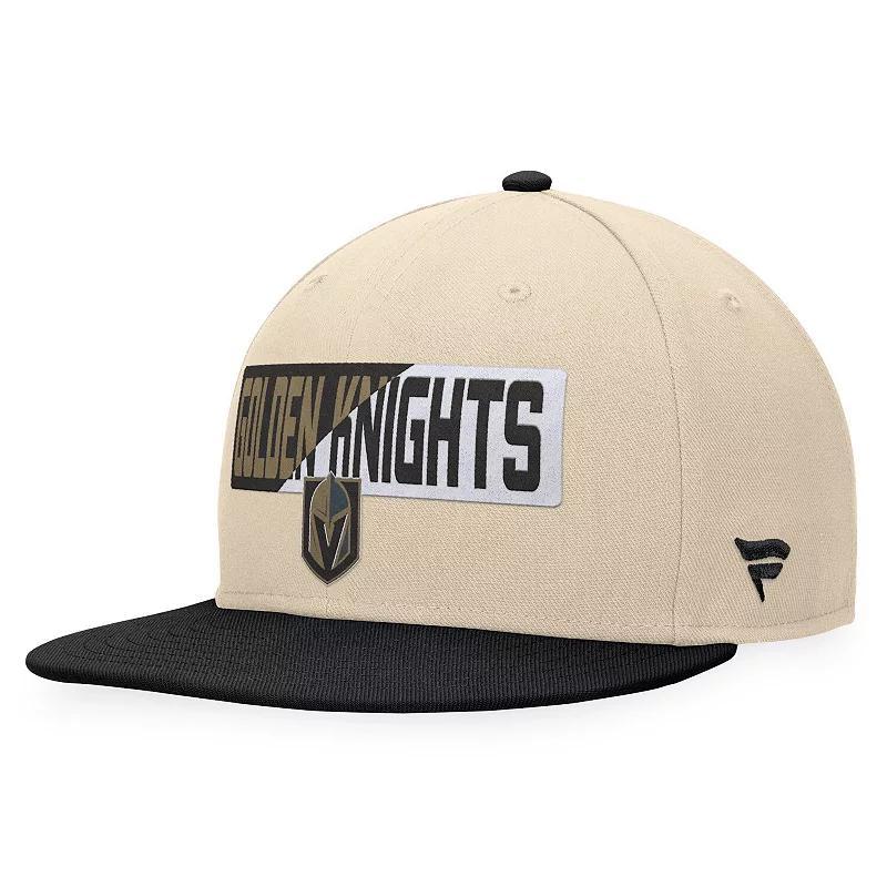 Mens Fanatics Branded Cream/Black Vegas Golden Knights Goalaso Snapback Hat Product Image