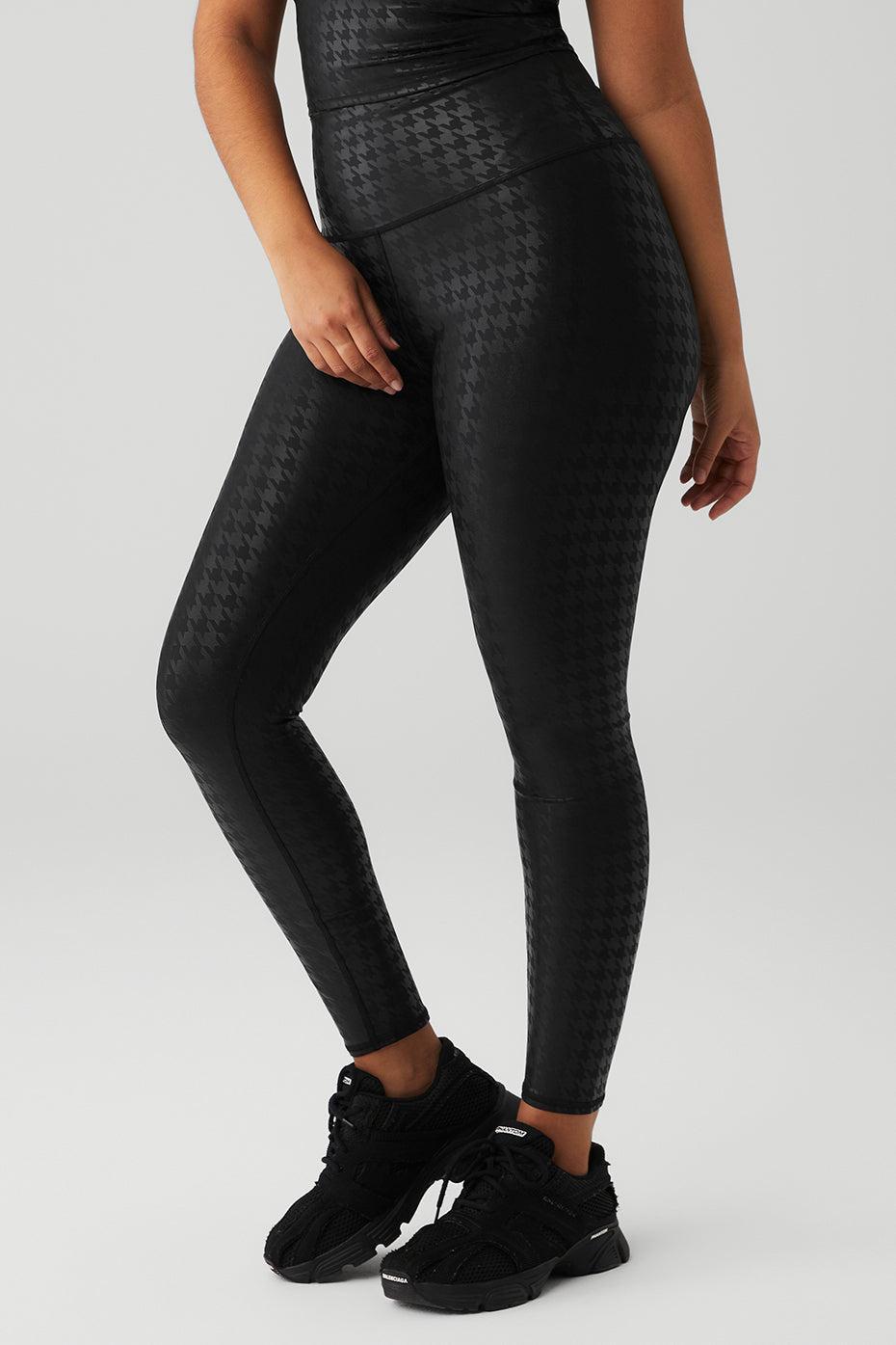 Airlift High-Waist Glimmer Houndstooth Legging - Black Female product image