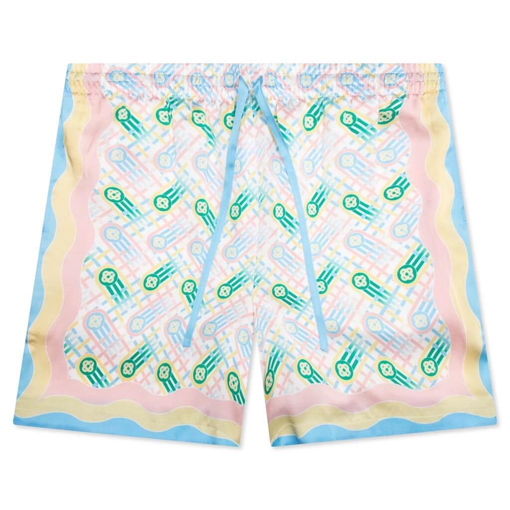 Silk Shorts With Drawstrings - Ping Pong Print Male Product Image