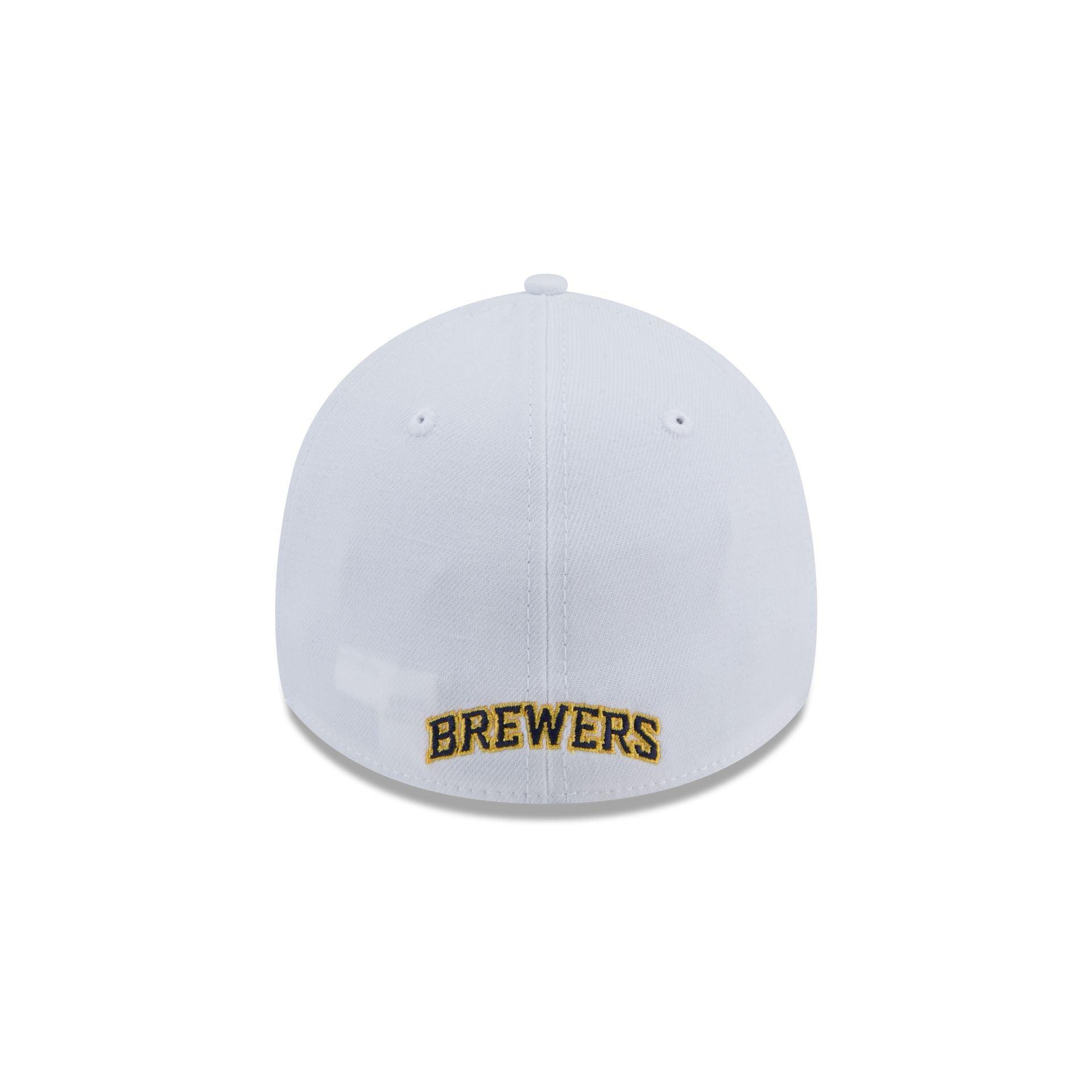 Milwaukee Brewers Optic White 39THIRTY Stretch Fit Hat Male Product Image