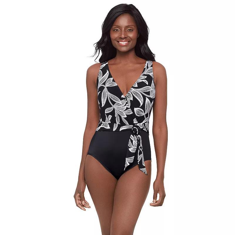 Womens Great Lengths Belted One-Piece Swimsuit Product Image