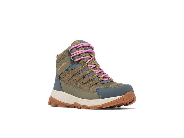 Columbia Strata Trail Mid Wp (Stone Green/Sunstone) Women's Shoes Product Image