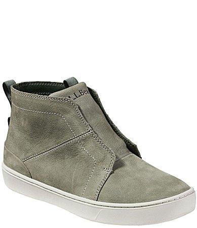 L.L.Bean Womens Eco Bay Leather Sneaker Booties Product Image