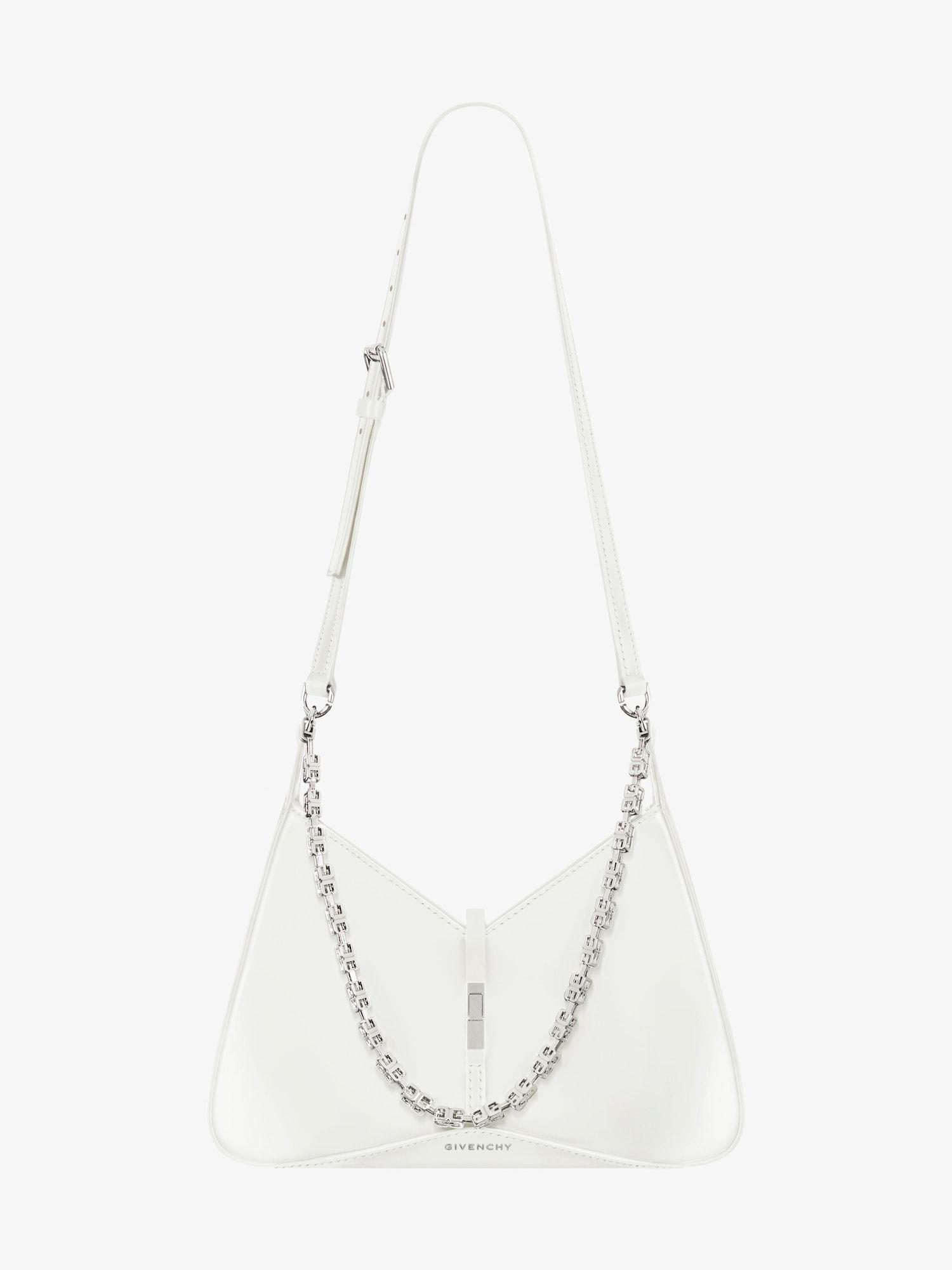 Small Cut Out bag in shiny leather with chain Product Image