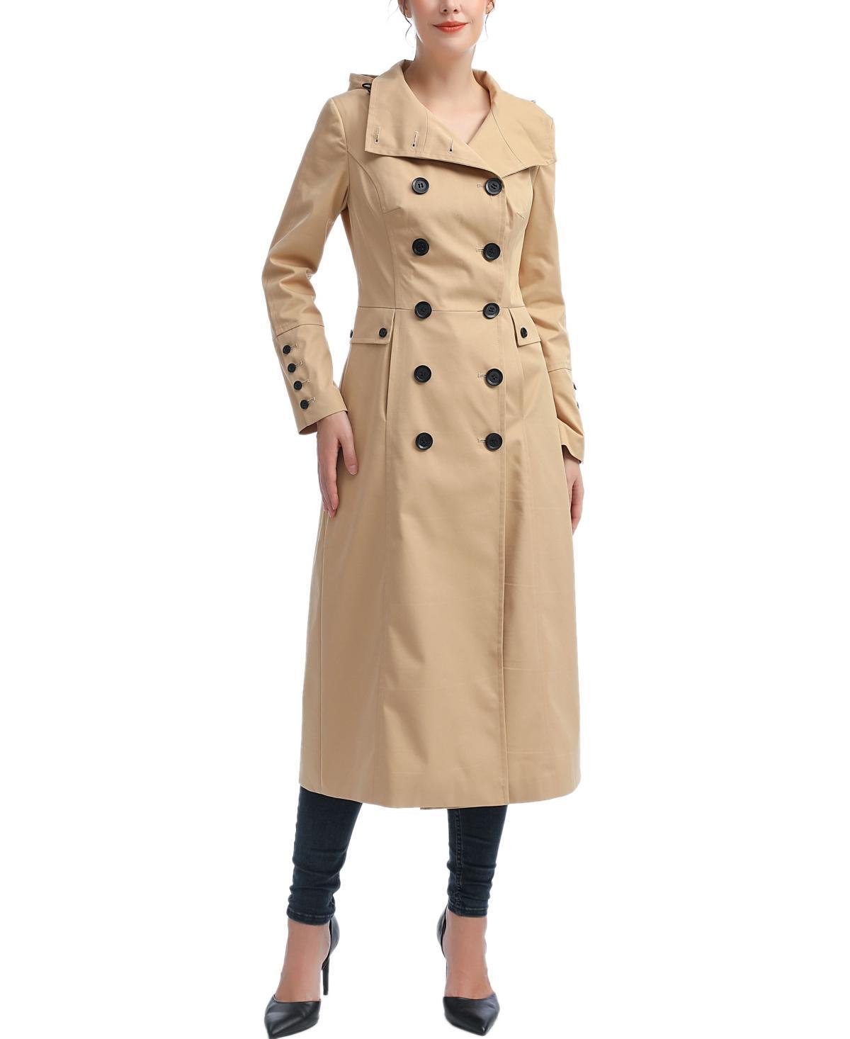 Womens Elana Water Resistant Long Trench Coat Product Image