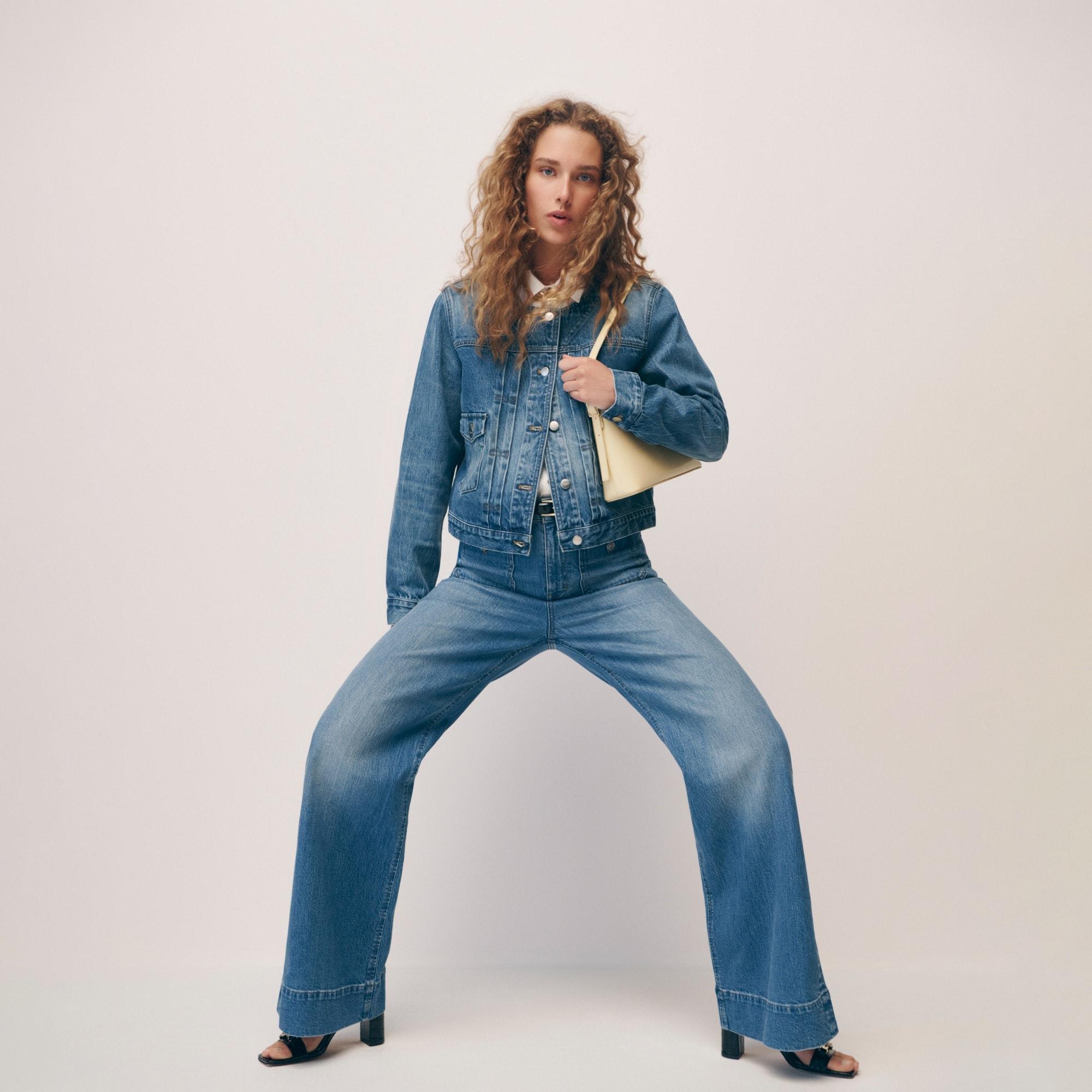 High-rise sailor denim trouser in 1996 semi-stretch Product Image