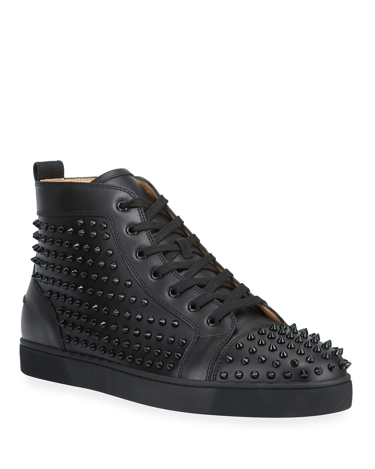 Mens Louis Mid-Top Spiked Leather Sneakers Product Image