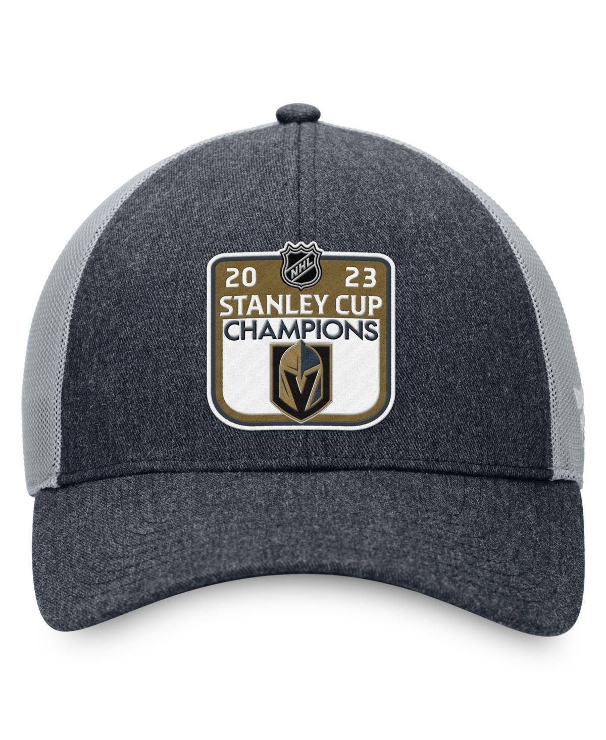 Mens Fanatics Charcoal Vegas Golden Knights 2023 Stanley Cup Champions Mesh Locker Room Adjustable Hat - Charcoal Product Image