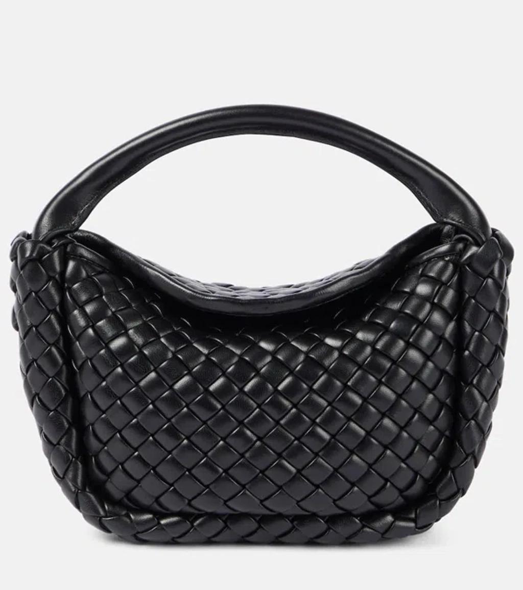 BOTTEGA VENETA Cobble Intrecciato Mini Leather Tote Bag In Black product image