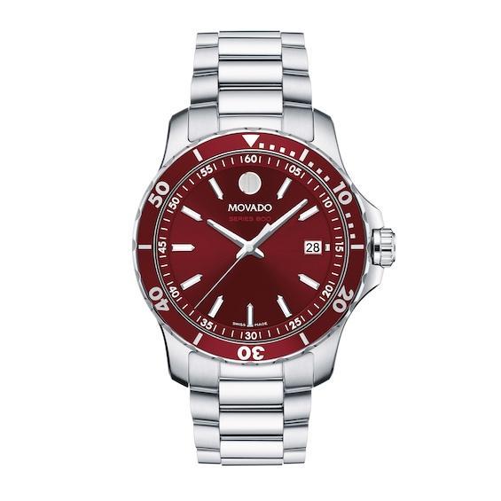 Men's Movado Series 800Â® Performance Steelâ¢ Watch with Red Dial (Model: 2600178) Product Image