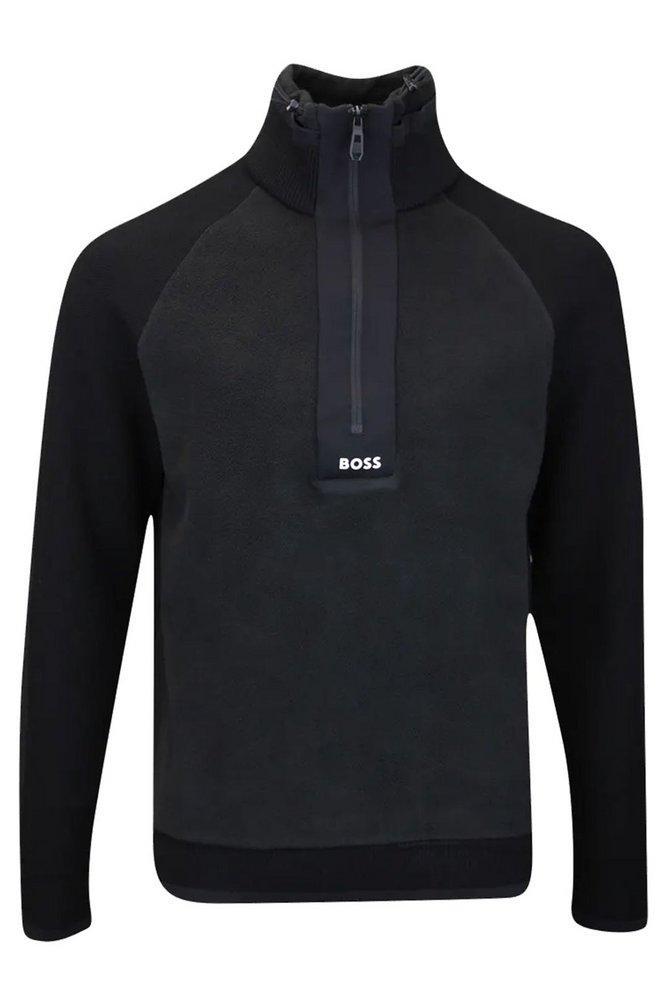 HUGO BOSS Boss  Half Zip Regular In Black Product Image