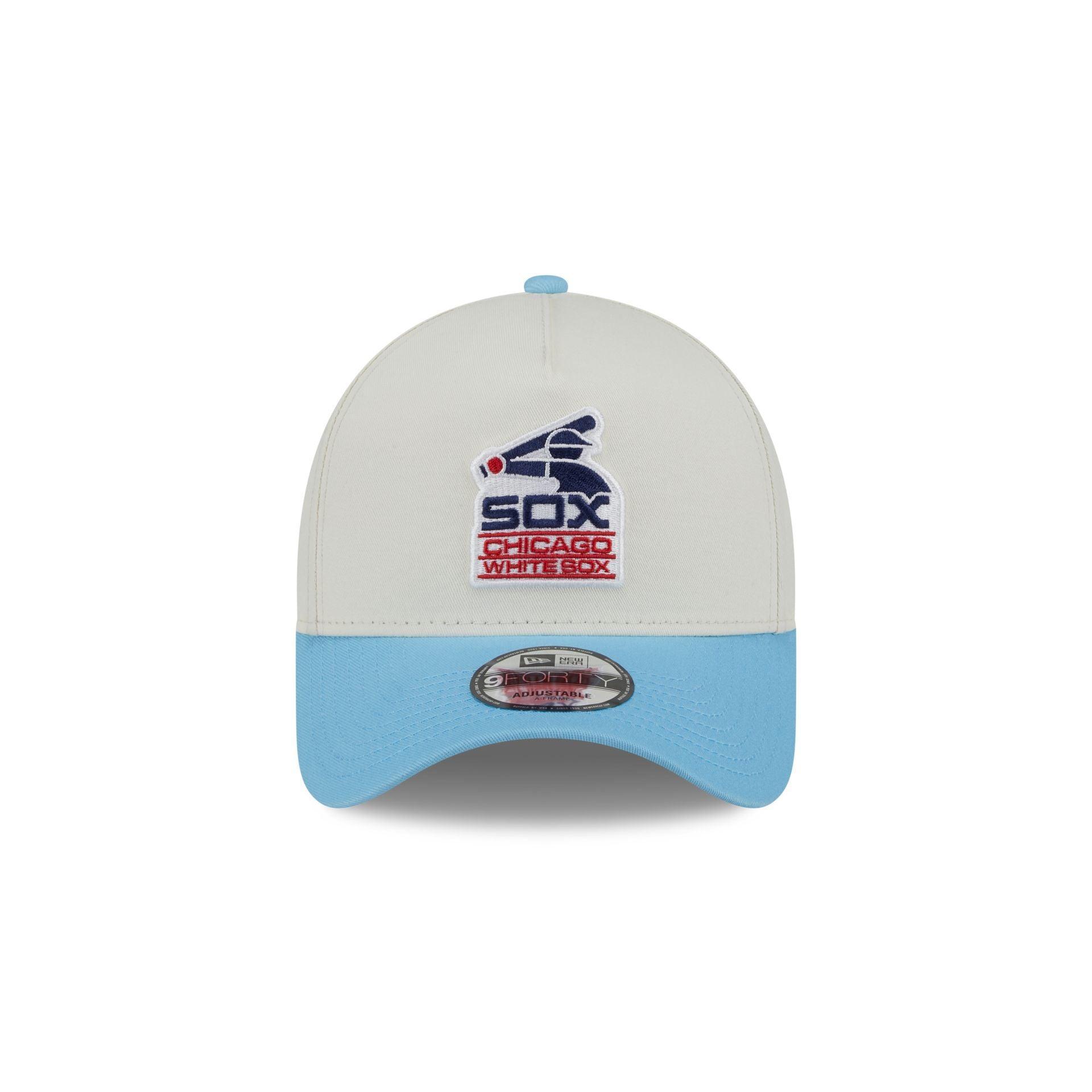 Chicago White Sox Chrome White 9FORTY A-Frame Snapback Hat Male Product Image