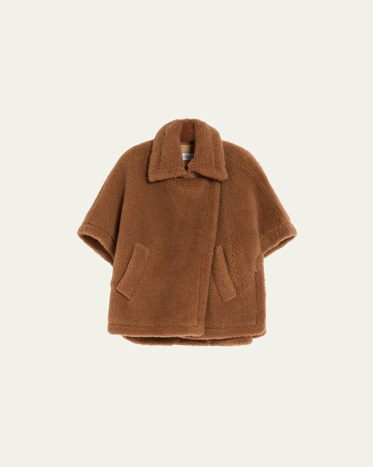 Tebe Teddy Camel Wool Cape Product Image