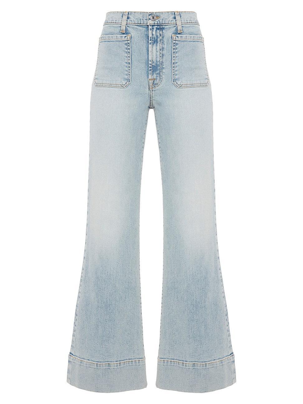 Womens Priscilla High-Rise Wide Flare Jeans Product Image