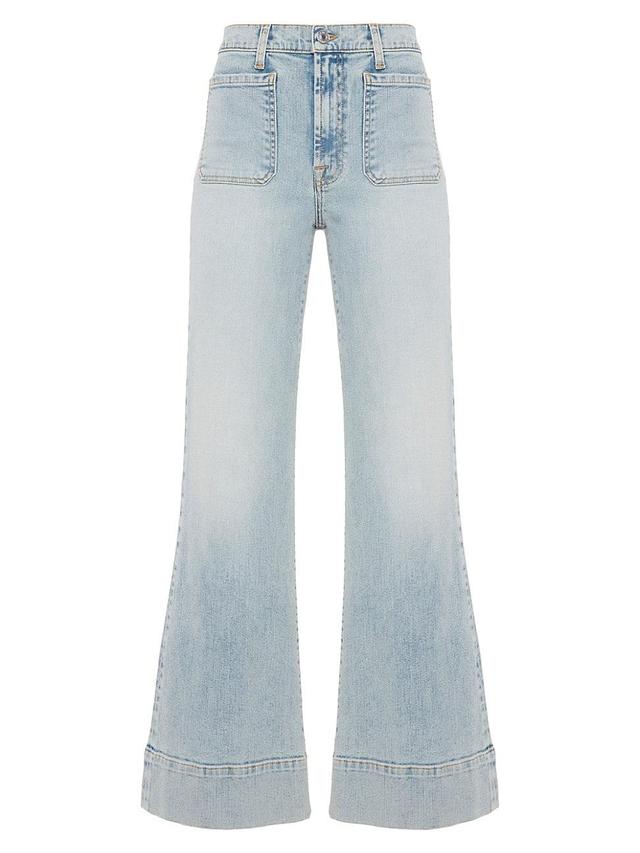 Womens Priscilla High-Rise Wide Flare Jeans Product Image