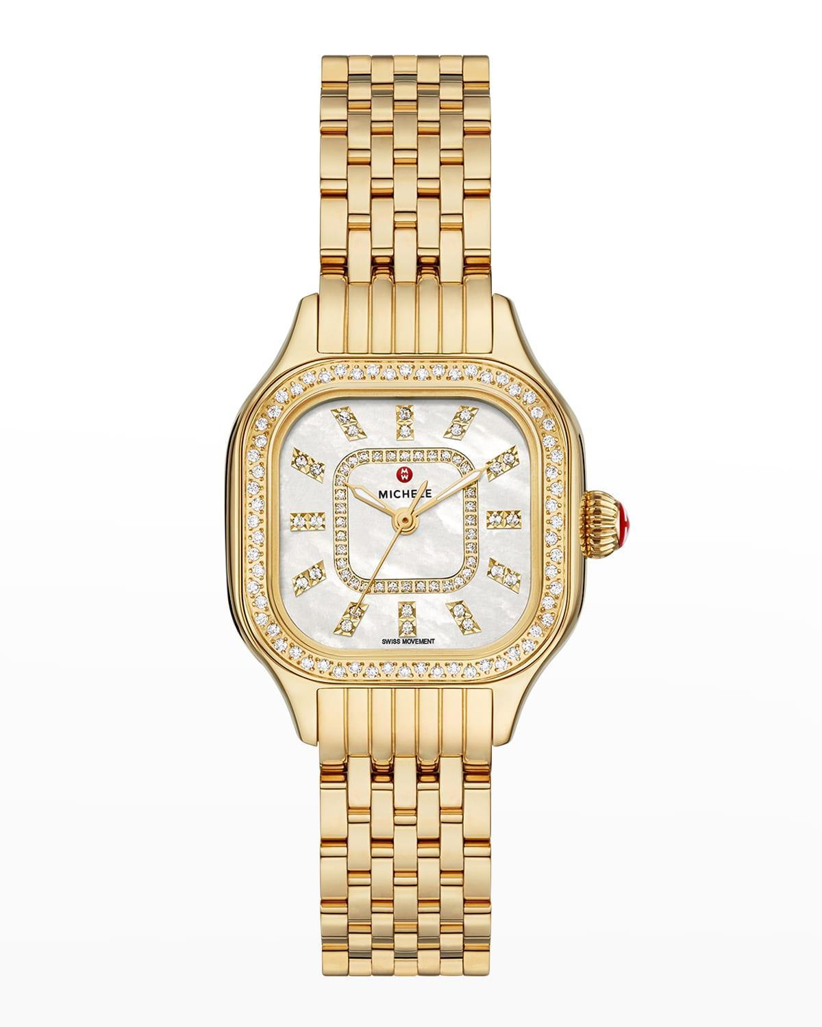 MICHELE Meggie Diamond Dial Watch Head & Bracelet, 29mm Product Image