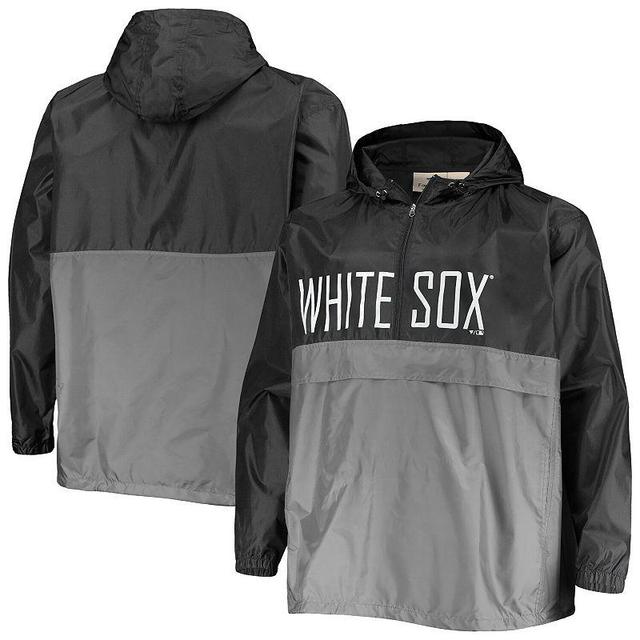 Mens /Gray Chicago White Sox Big & Tall Split Body Anorak Half-Zip Jacket Product Image