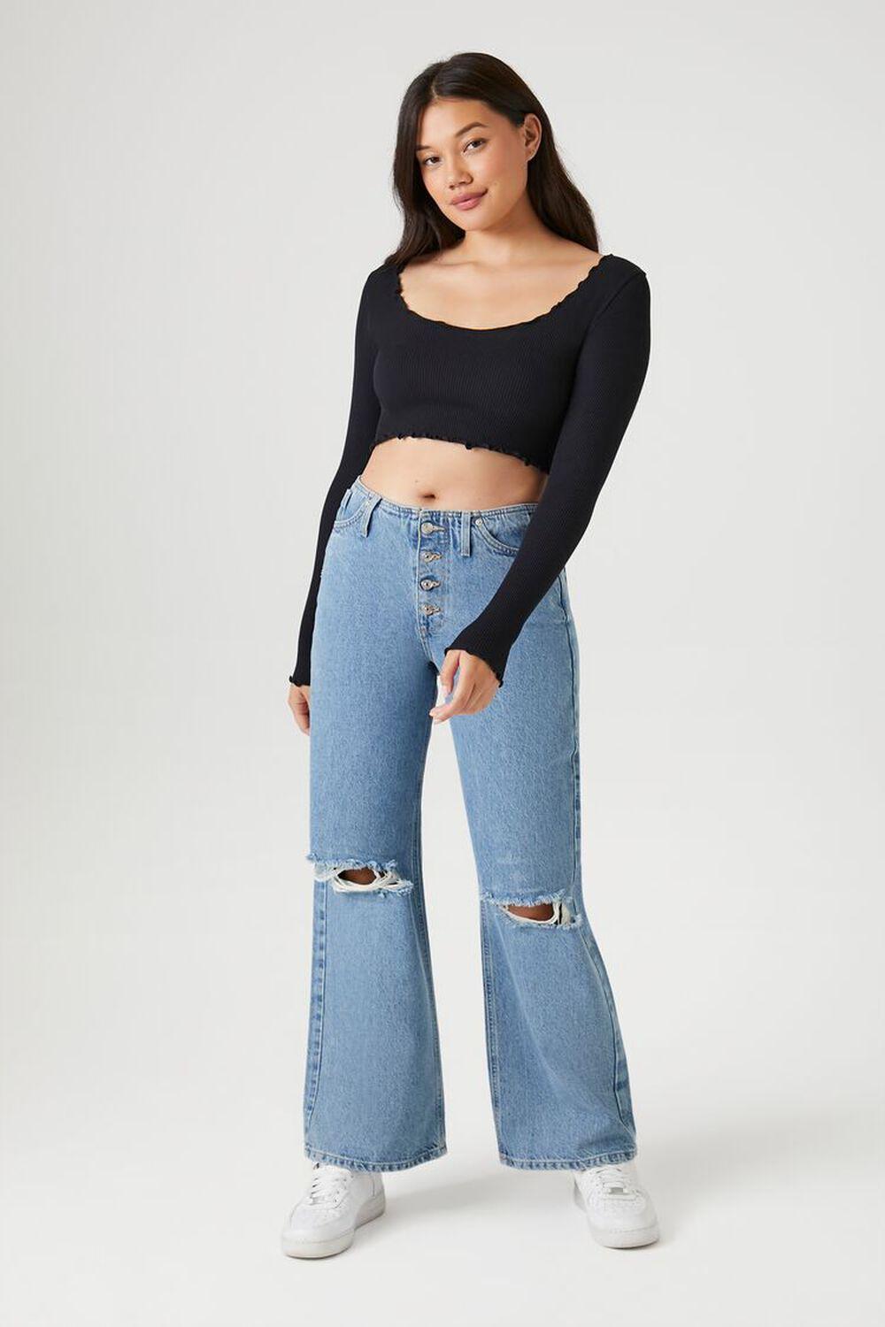 Seamless Lettuce-Edge Crop Top | Forever 21 Product Image