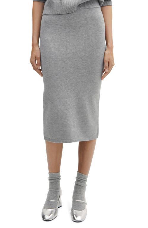 Mango Womens Ribbed Midi Skirt product image