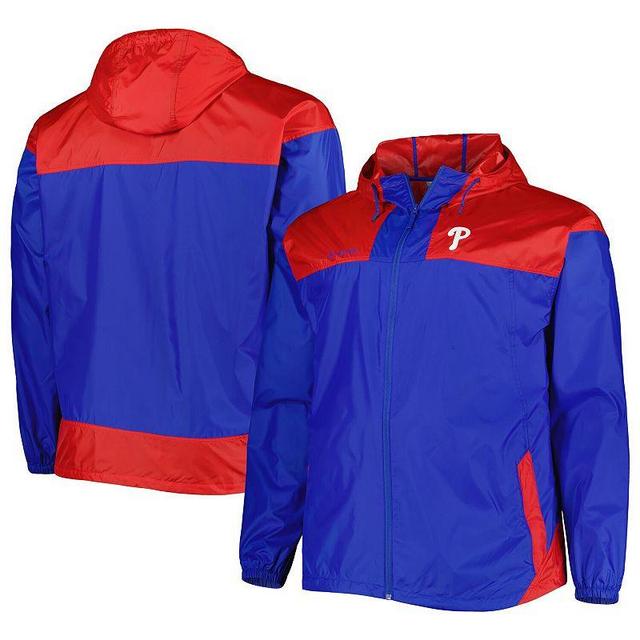 Mens Columbia Royal Philadelphia Phillies Flash Forward Challenger Omni-Shade Full-Zip Windbreaker Product Image