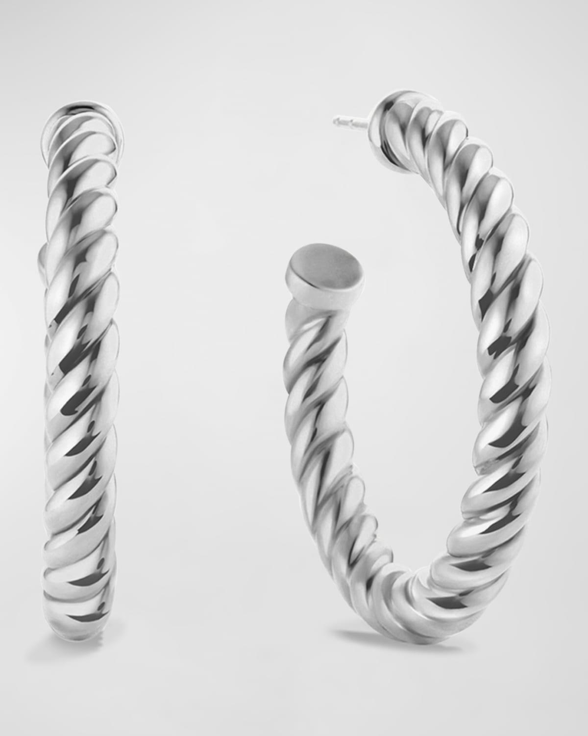 Womens Cable Classics Hoop Earrings Product Image