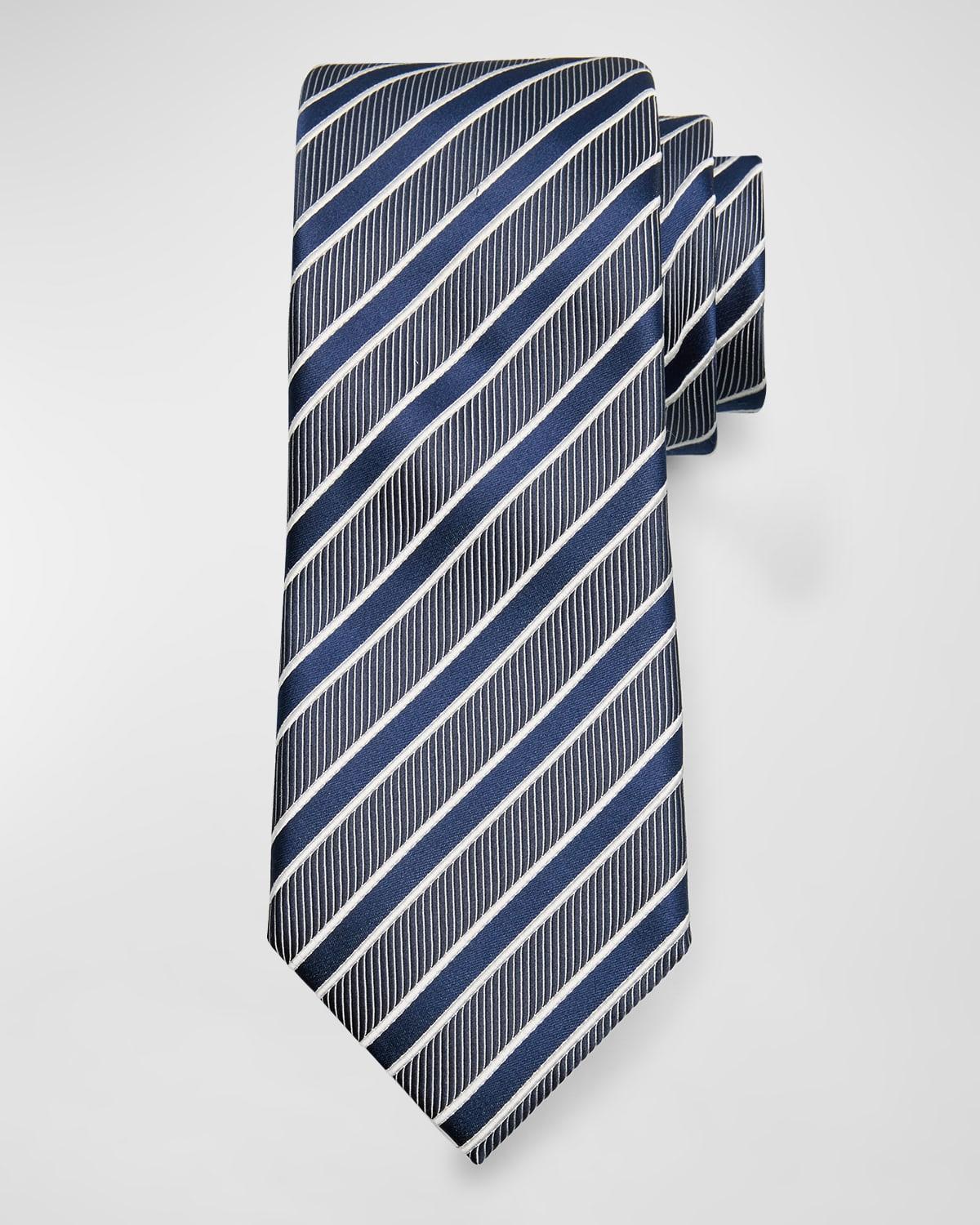 Mens Framed Stripe Jacquard Tie Product Image