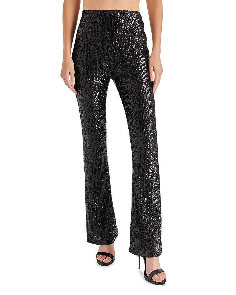 Steve Madden Citrine Sequin Flared Pants Product Image