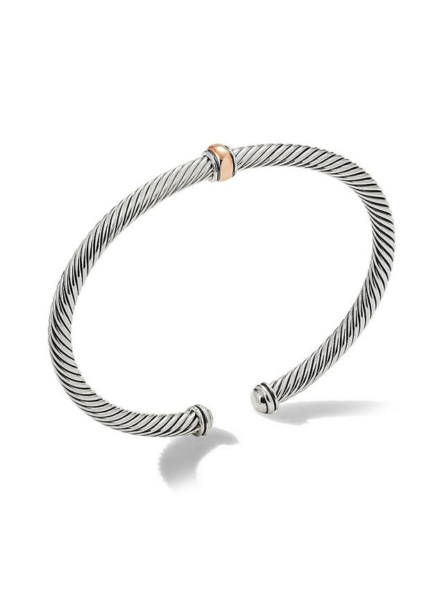 Womens Cable Classics Center Station Bracelet in Sterling Silver Product Image