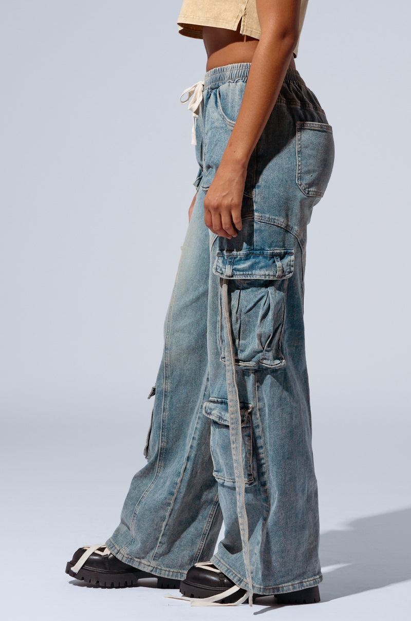 THINK ABOUT IT DENIM CARGO PANT Product Image