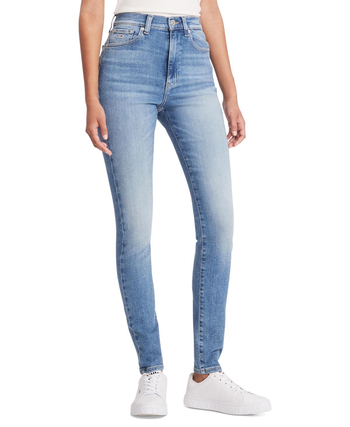 Tommy Jeans Womens Sylvia High Rise Skinny-Leg Jeans Product Image