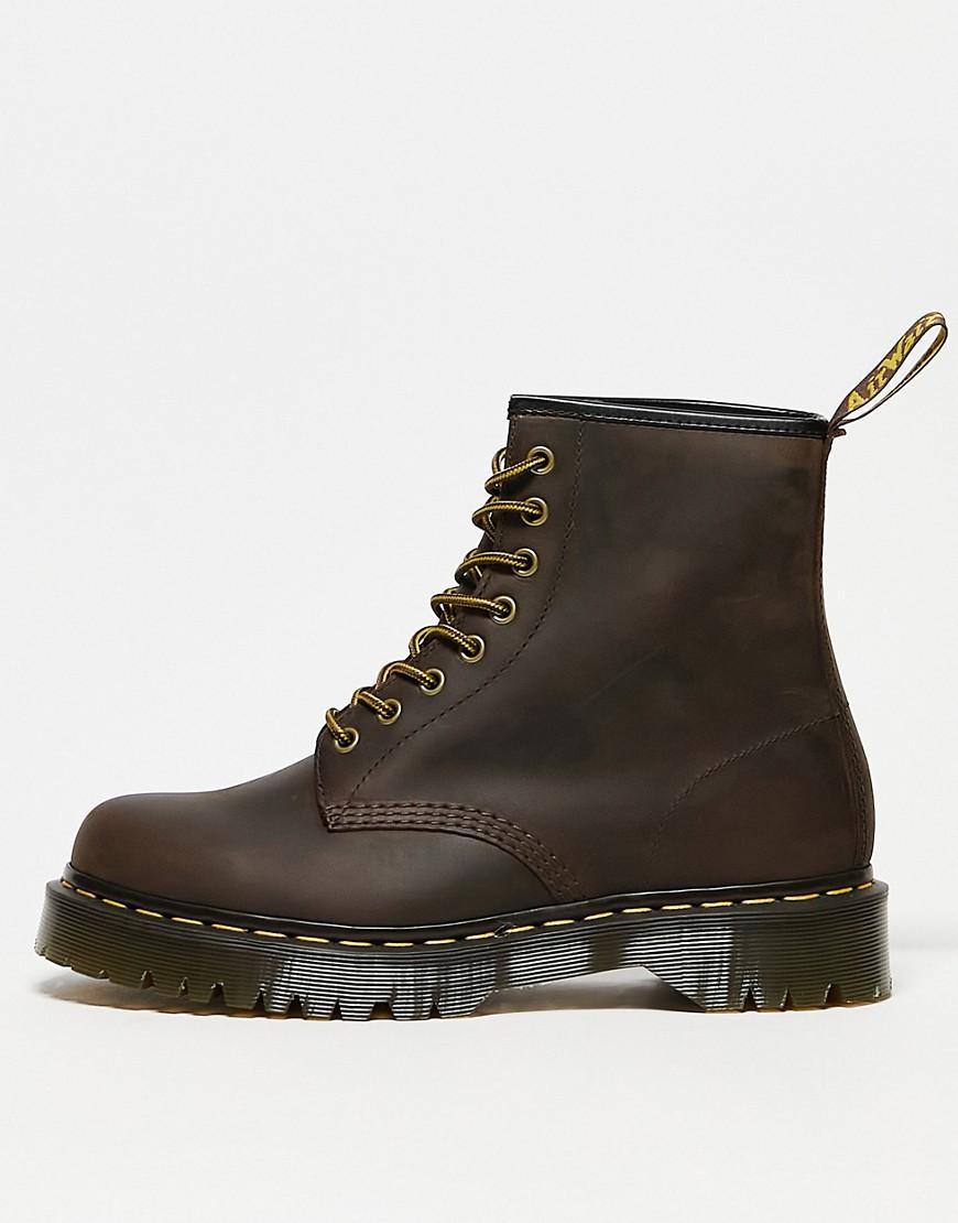 Dr Martens 1460 Bex 8 eye boots in dark brown leather Product Image