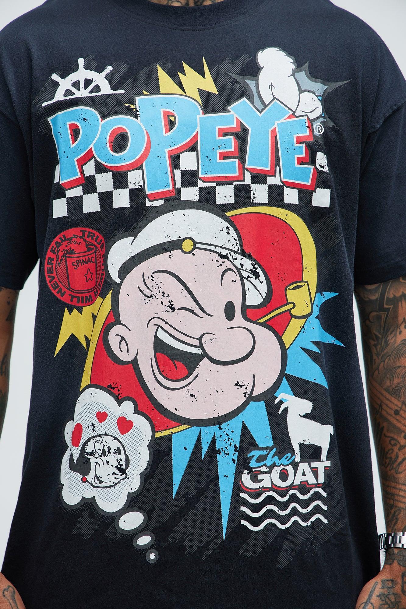 Popeye The Goat Short Sleeve Tee - Grey Product Image