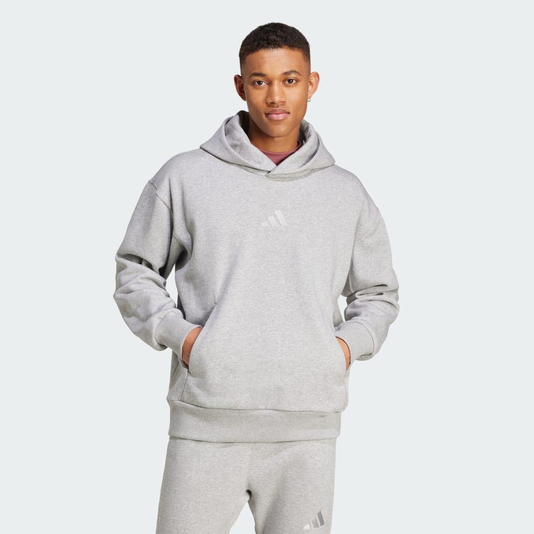 adidas ALL SZN Fleece Hoodie Black XL Mens Product Image