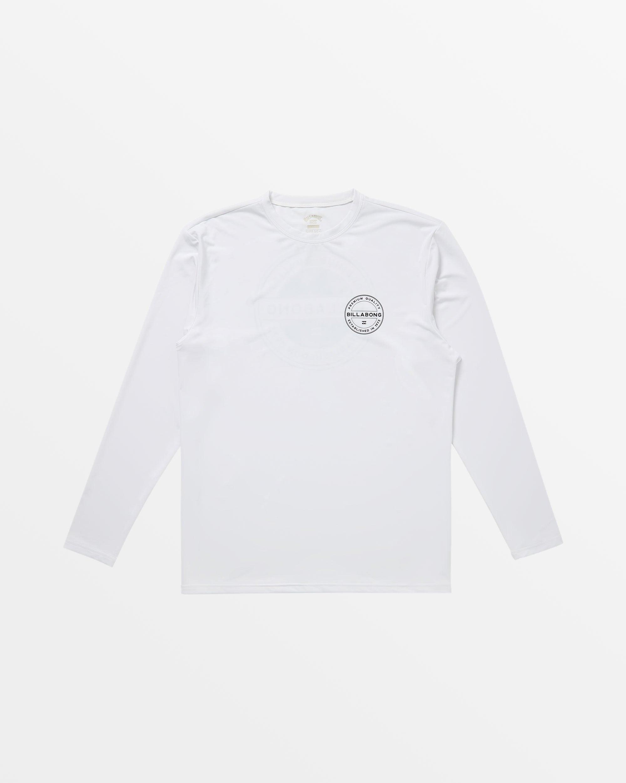 Classic Rotor UPF 50 Long Sleeve Surf Tee - White Male Product Image