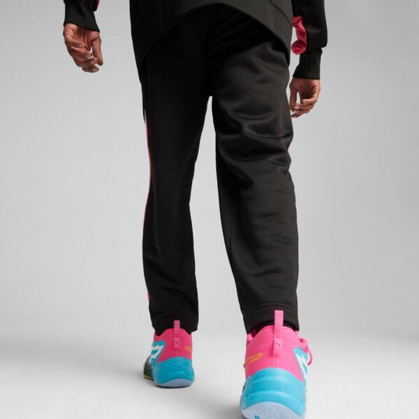 PUMA Scoot x Northern Lights T-73 Men's Pants in Black/Glowing Pink Product Image