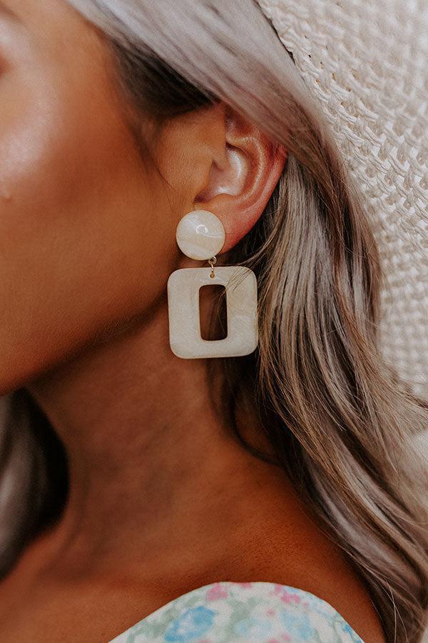 New Playlist Earrings In Cream Product Image