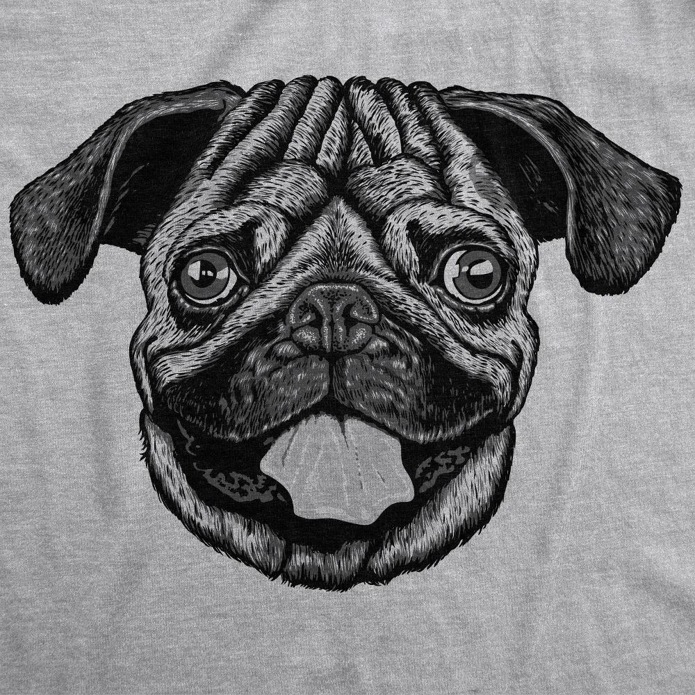 Ask Me About My Pug Face Flip T Shirt Funny Dog Dad Lover Owner Gift Hilarious - Crazy Dog Men's T Shirt Light Grey S Product Image