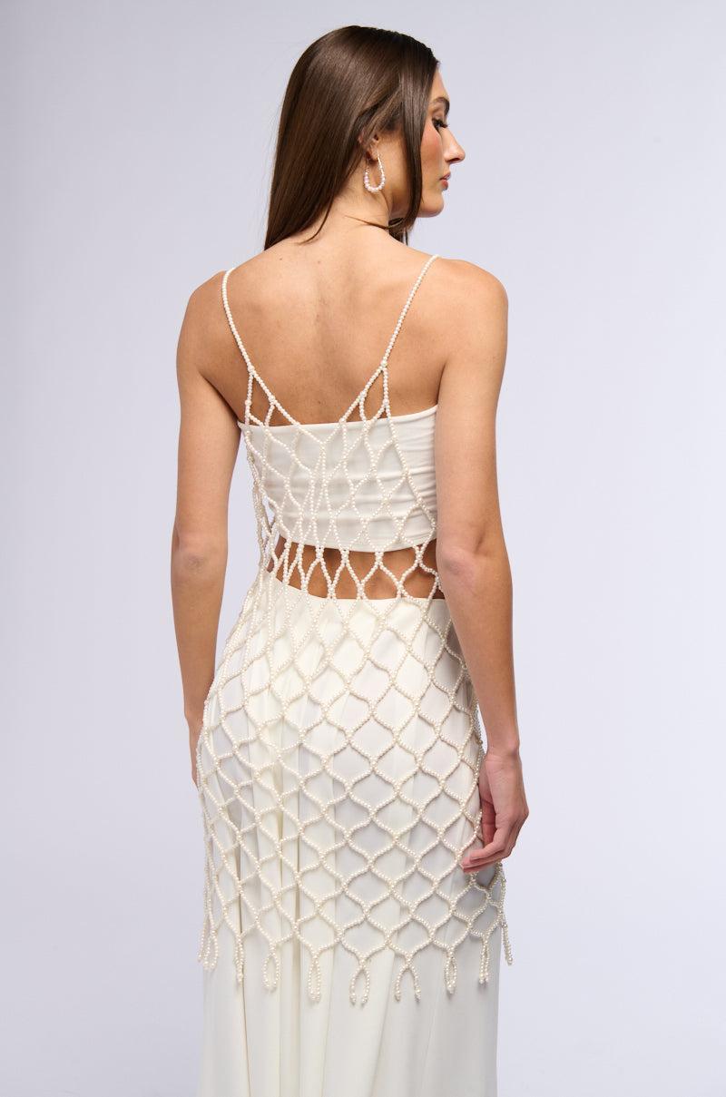 URSULA PEARL BEADED MIDI DRESS Product Image