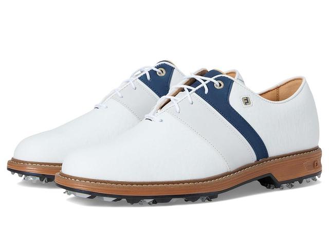 FootJoy Premiere Series Bison Golf Shoes Navy/White) Men's Golf Shoes Product Image