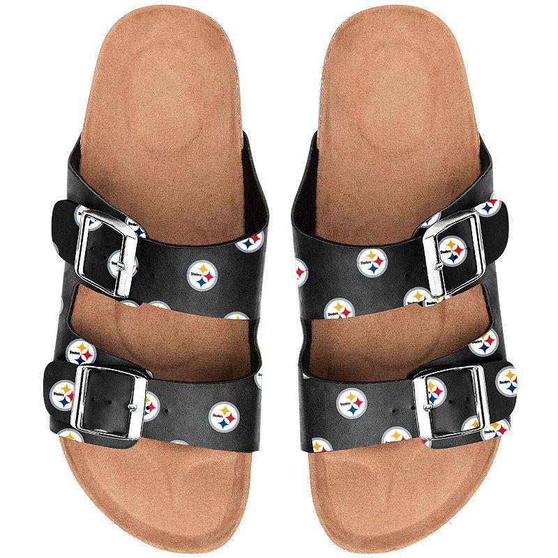 Womens Pittsburgh Steelers Mini Print Double Buckle Sandal Product Image