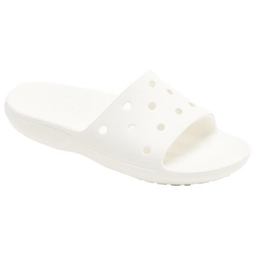 Crocs Mens Crocs Classic Slides - Mens Shoes White/White Product Image